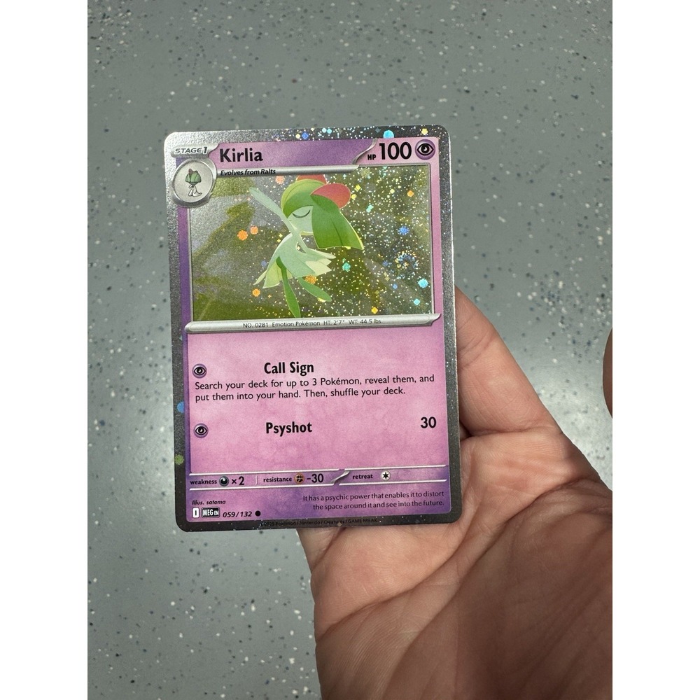 Kirlia (Cosmos Holo) FART SWIRL 🌀059/132‎ Pokemon Cards Near Mint